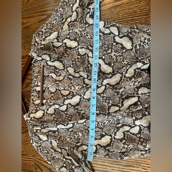 Zara women sheer bodysuit snake print size S grey black - Picture 6 of 7